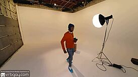 vrb gay muscle model michael boston wants to fuck new photographer vr porn bareback pov blowjob handjob riding cock