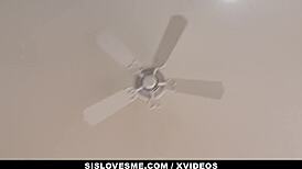 Wow! Sexy cutie Charlotte Sins skips class for steamy solo fun with stepbro!