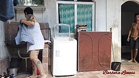 Chubby Latina Wife Fucked By Brother-In-Law In Towel