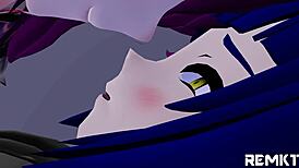 Giantess succubus encounter in the bedroom.