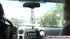naughty cougars share rough foursome