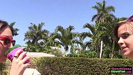 party with teen 18+ amateurs outdoors