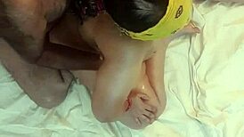 chubby wife gets outdoor massage and craves monster cock