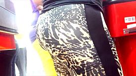 Veteran foreigner in leopard leggings