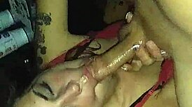 Sexy Cock Sucker Alicia Throats Big Monster Cock While Fingering Ass And Cumming Hard With Heavy Load