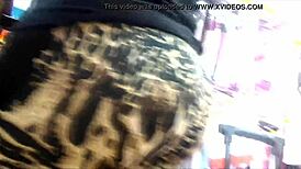 Veteran foreigner in leopard leggings