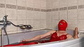 Depraved Santa Masturbates In Lingerie During Christmas Gift Giving Relaxation