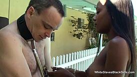 White Slave Ebony Mistress Pool BDSM