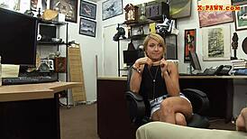 small tits babe got spied on and screwed hard at the pawnshop counter