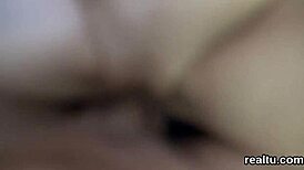 Glamorous Czech woman tempted in shopping center and filmed in POV.