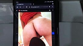 i made a cum tribute for cute linasky69 with her big tits