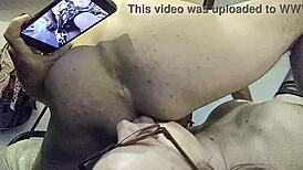 I watch the white milf in satin dress get doggystyled and deepthroated