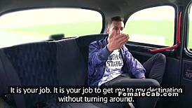 Blonde cab driver with huge tits banged publicly.
