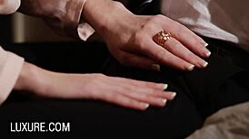 ava courcelles has a hot threesome with husband and friend, bent over for doggystyle and anal