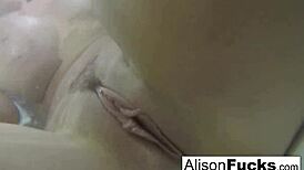 Buxom Alison Tyler Rubs Herself in the Bath