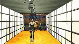 fallout 4 fashion show with beautiful clothes on sexy brunettes?