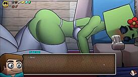 creeper girl and piglette gived me deepthroat blowjob in hornycraft