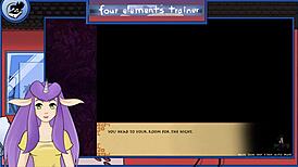 in avatar, the trainer receives blowjob from guard