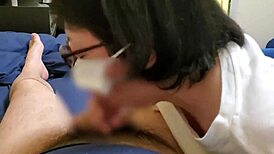 Hey, watch this housewife eagerly sucking cock! 😍