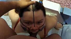 I Dominate Her Beautiful Face, Filling Her Nostrils with Cum Until It Spills Out