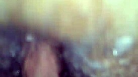 Ebony woman in doggystyle position squirts everywhere while bent over part 2