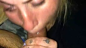 Blonde Girlfriend Deepthroats Her Friend's Cum Like A Slut Always