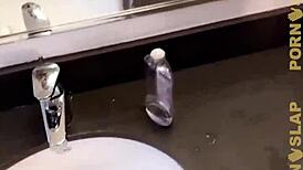 nikki delano licks cum from floor