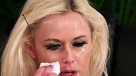 Frisky Doll Swallows Cumshot