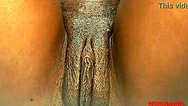 the huge dildo couldn't satisfy her, so she got a facial.