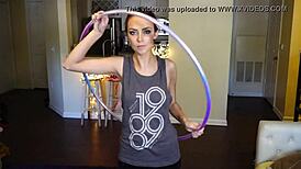 want to see hoop girl's tits shake dancing?