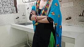 Ex-boyfriend fucks sexy friend in kitchen at Indian party