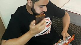 latina with big ass gets eaten before work delivery