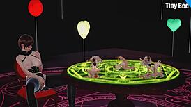 Pin Up Girl Michiru Teases in 3D Hentai Lesbian Compilation Scene