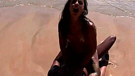 big black cock for nasty latina outdoor blowjob