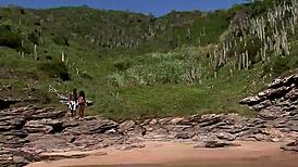 big black cock for nasty latina outdoor blowjob