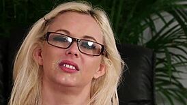 Frisky Doll Swallows Cumshot