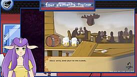 in avatar, the trainer receives blowjob from guard