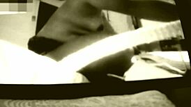 Woman ironing naked on cam showing big ass tits