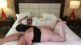 sexy bbw poppy cohen deepthroating monster cock with big tits bouncing