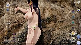 doaxvv nyotengu teases on the beach