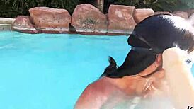 Brunette Cougar Sofie Marie Enjoys Underwater Toy Play