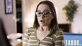 Wow! Superstar jock seduces shy Aften Opal into wild virgin sex!