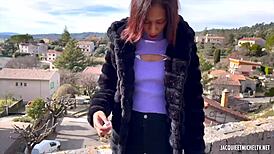 French teen ebony Reyna's first amateur porn casting is wild, can't believe her skills! 😍