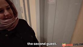 Busty conservative babe Evelyn Cage explores new experiences outdoors