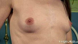 Small Boobed Brunette Janie Jones Jams Glass Dildo In Her Cunt!