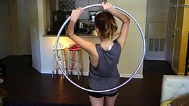 want to see hoop girl's tits shake dancing?
