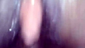 Ebony woman in doggystyle position squirts everywhere while bent over part 2