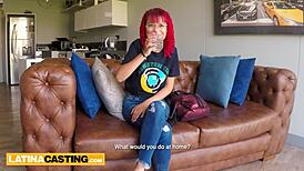 Cute Redhead Latina 18Yo Fake Casting 69 and Rough Ass Fuck Atm Facial