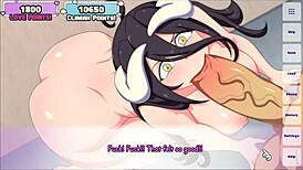 albedo gets multiple facial cumshots in waifu hub s5 parody