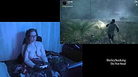 Hey, wanna see my big natural tits in this naked Alan Wake game?